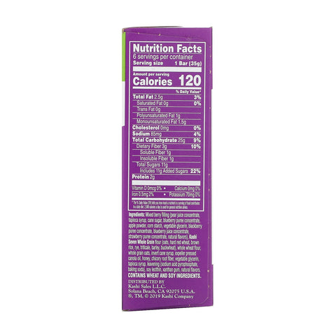 Kashi, Soft Baked Breakfast Bars, Mixed Berry, 6 Bars, 1.2 oz (35 g) Each