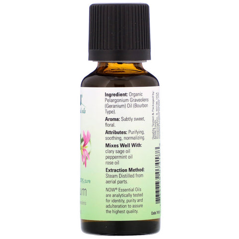 Now Foods,  Essential Oils, Geranium, 1 fl oz (30 ml)