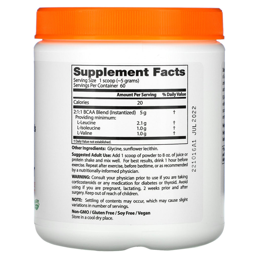 Doctor's Best, BCAA instantáneos en polvo, sin sabor, 300 g (10,6 oz)