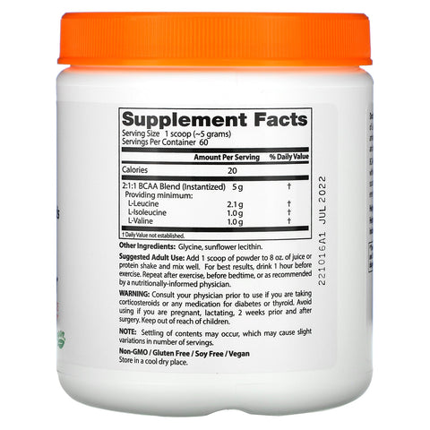 Doctor's Best, BCAA instantáneos en polvo, sin sabor, 300 g (10,6 oz)