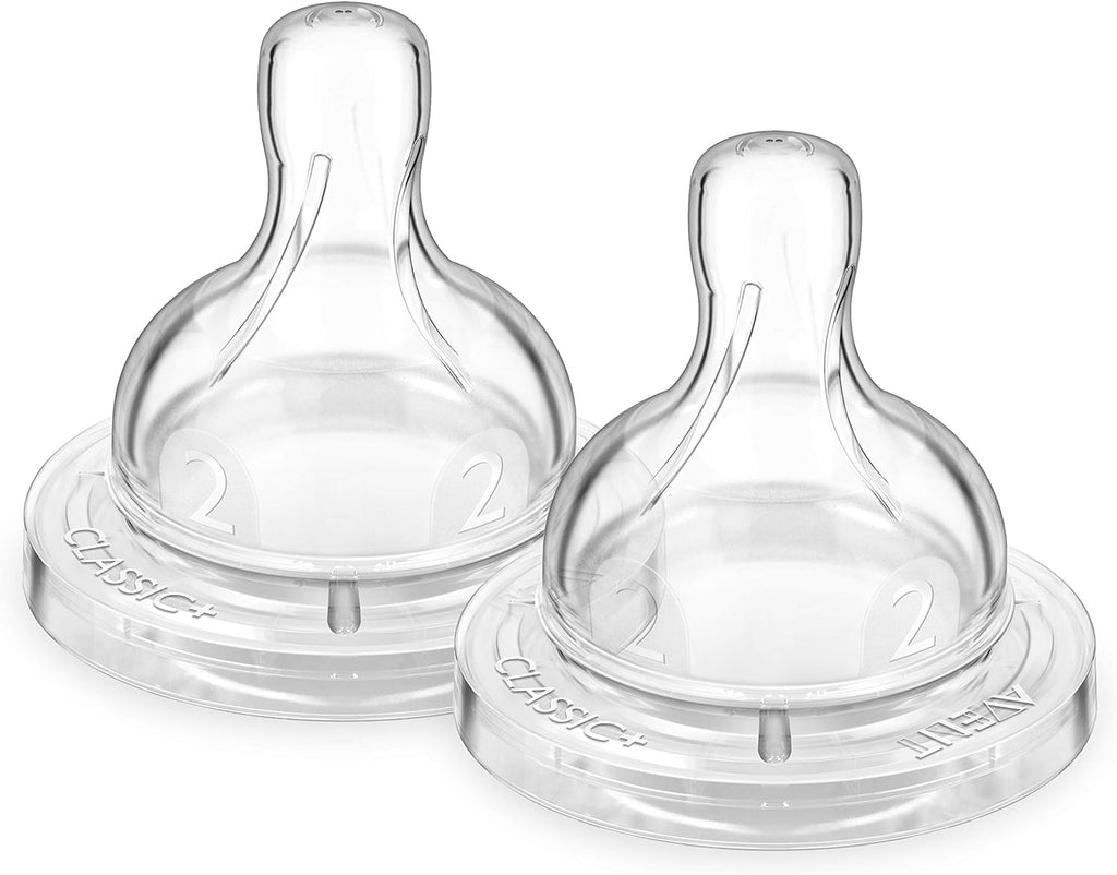 Philips Avent Baby Bottle Classic+ Teat | Slow |1m+| 2Pk