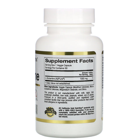 California Gold Nutrition, SPORT L-Glutamine, AjiPure, 1,000 mg, 60 Veggie Capsules