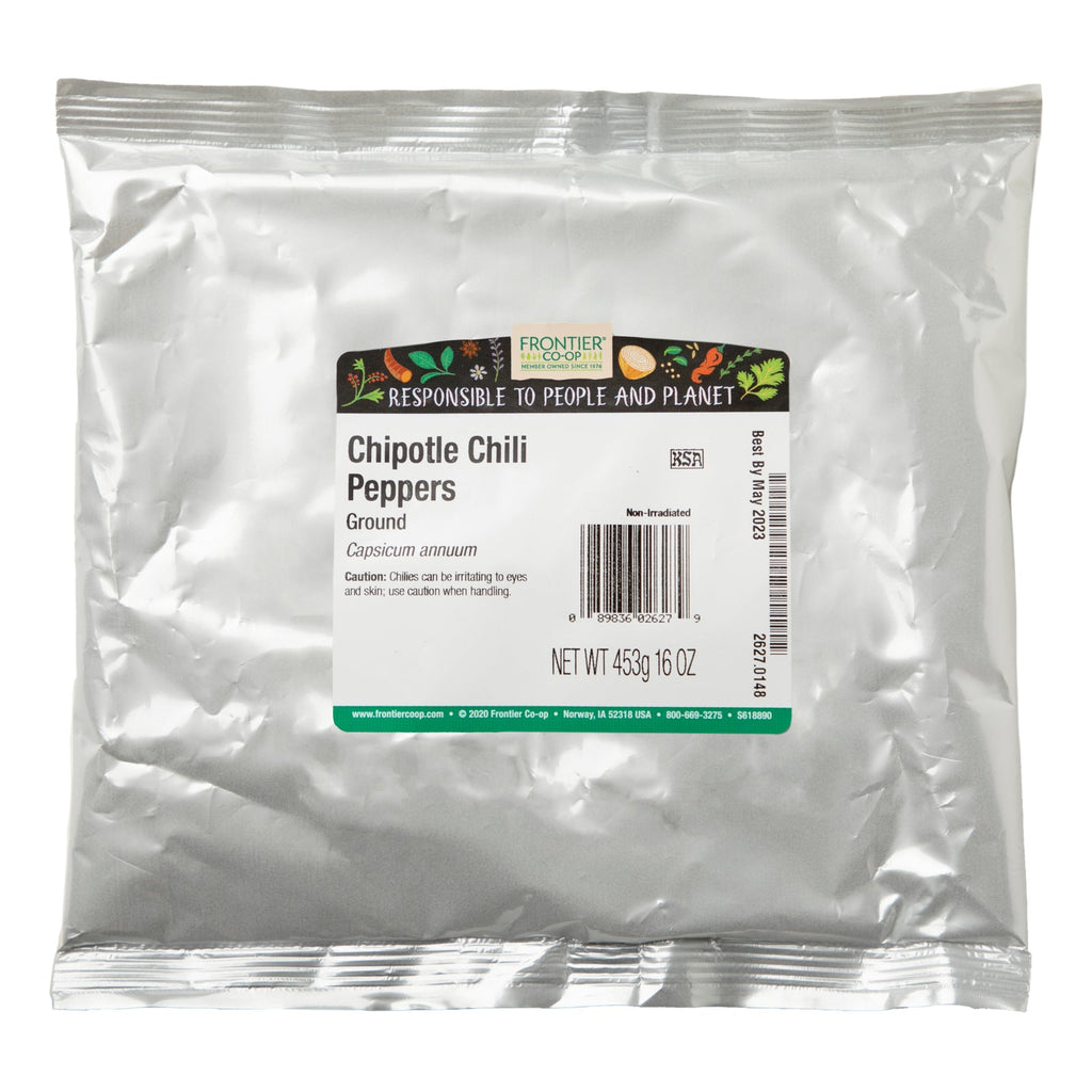 Frontier Natural Products, malet chipotle chilipeber, 16 oz (453 g)