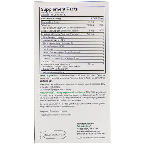 FutureBiotics, ProstAdvance, Natural Prostate Support, 90 Vegetarian Capsules