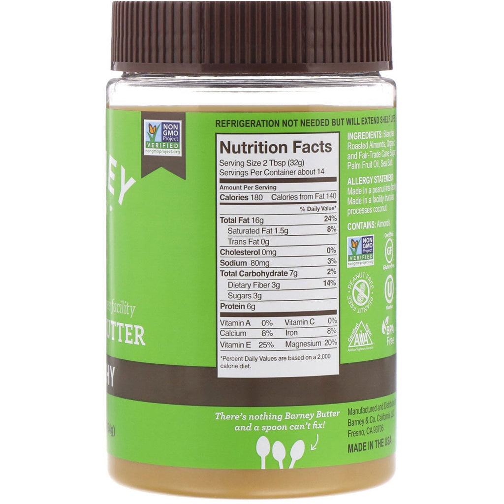 Barney Butter, mantequilla de almendras, crujiente, 16 oz (454 g)