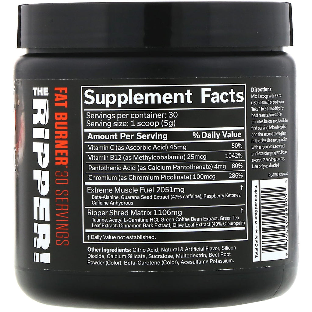 JNX Sports, The Ripper, Fat Burner, Blood Orange, 5.3 oz (150 g)