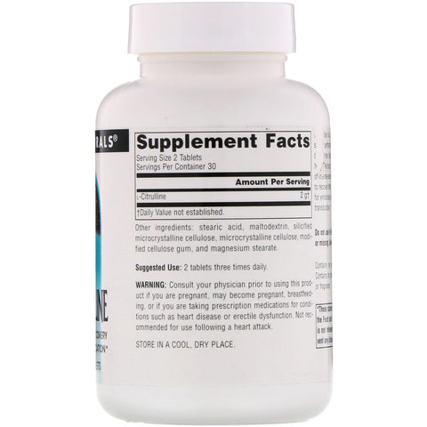 Source Naturals, L-citrulina, 1000 mg, 60 tabletas