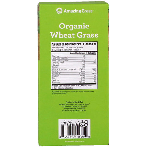 Amazing Grass,  Wheat Grass, 15 Individual Packets,  0.28 oz (8 g) Each