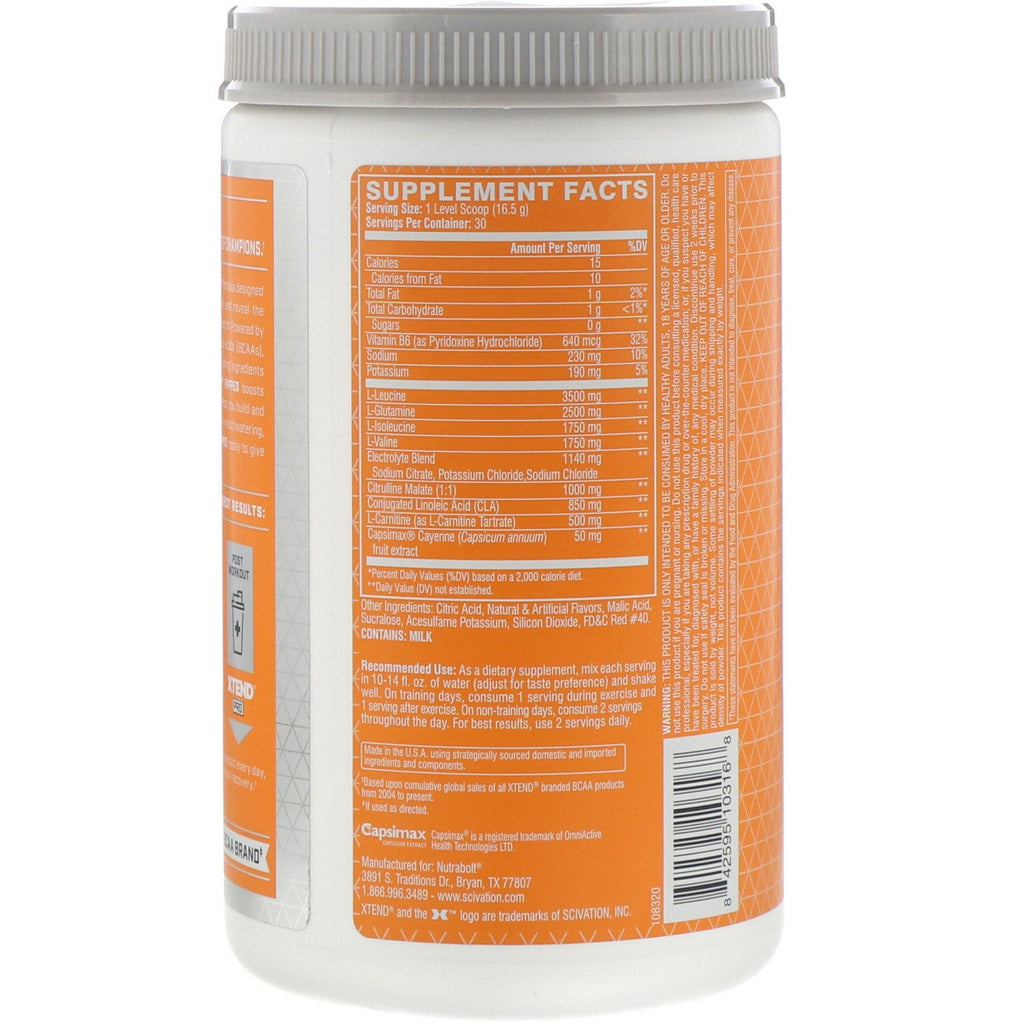 Xtend, Ripped, 7 g de BCAA, sandía y lima, 495 g (1,09 lb)