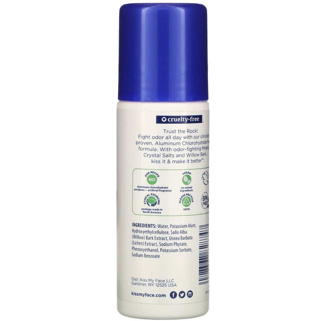 Kiss My Face, Liquid Rock Deodorant, Duftfri, 3 fl oz (88 ml)