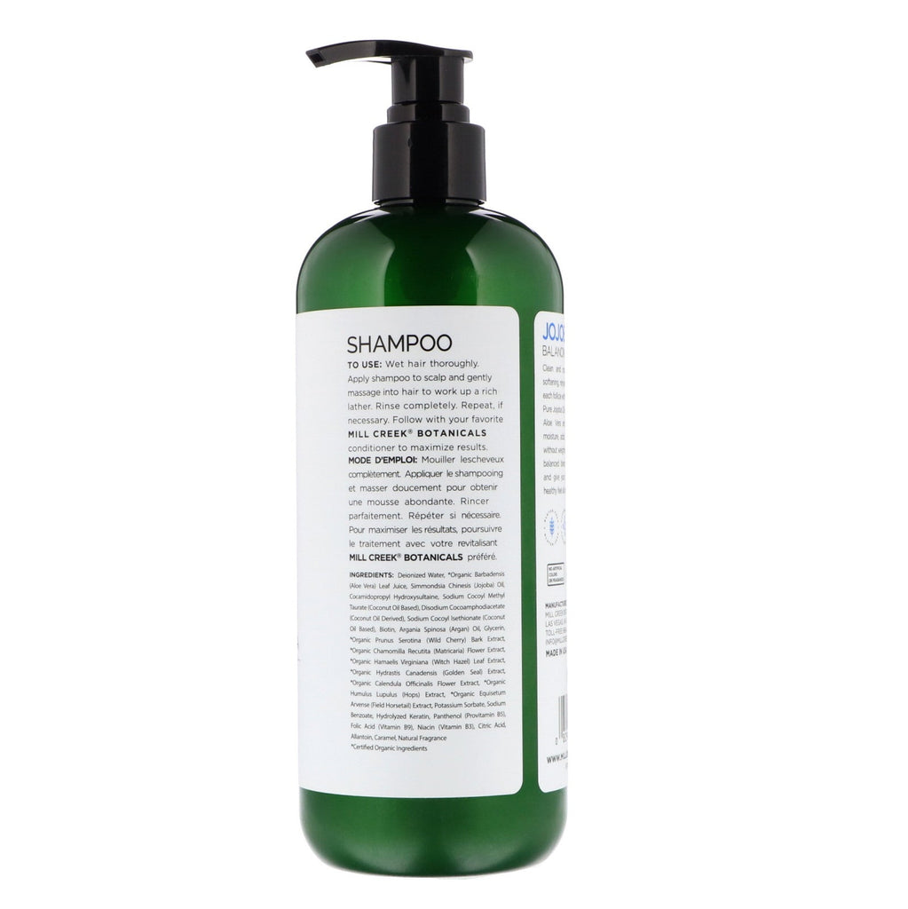 Mill Creek Botanicals, Champú de jojoba, fórmula equilibrante, 14 fl oz (414 ml)