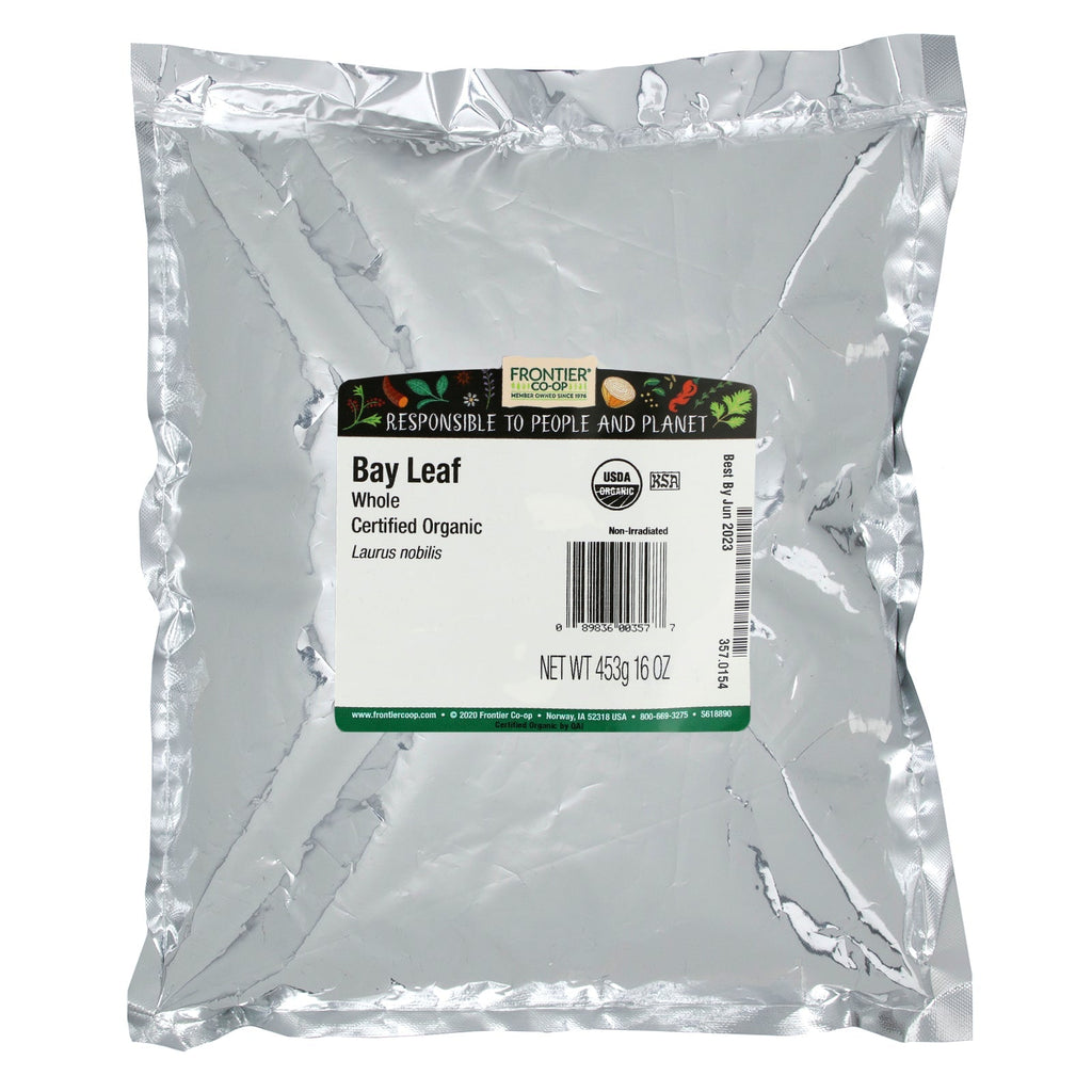 Frontier Natural Products, hele laurbærblad, 16 oz (453 g)
