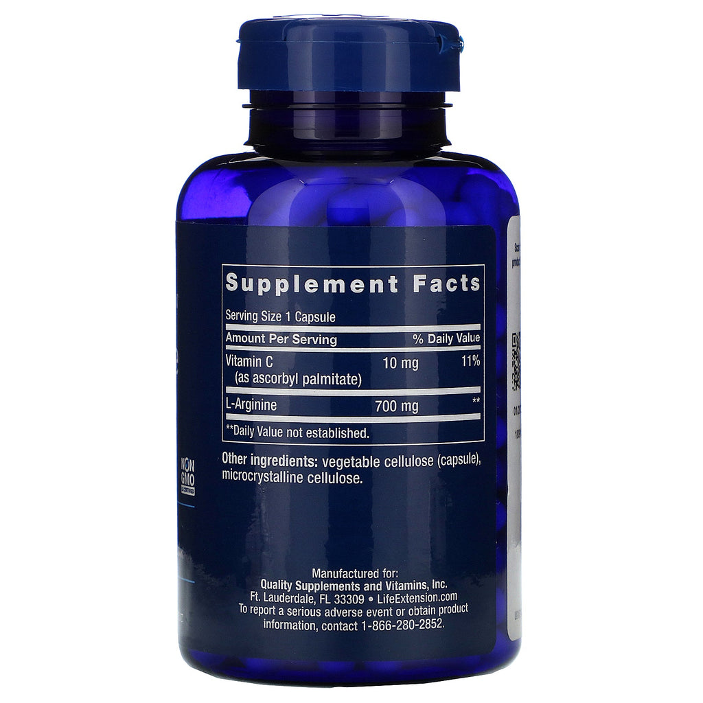 Life Extension, L-Arginina Cápsulas, 700 mg, 200 Cápsulas