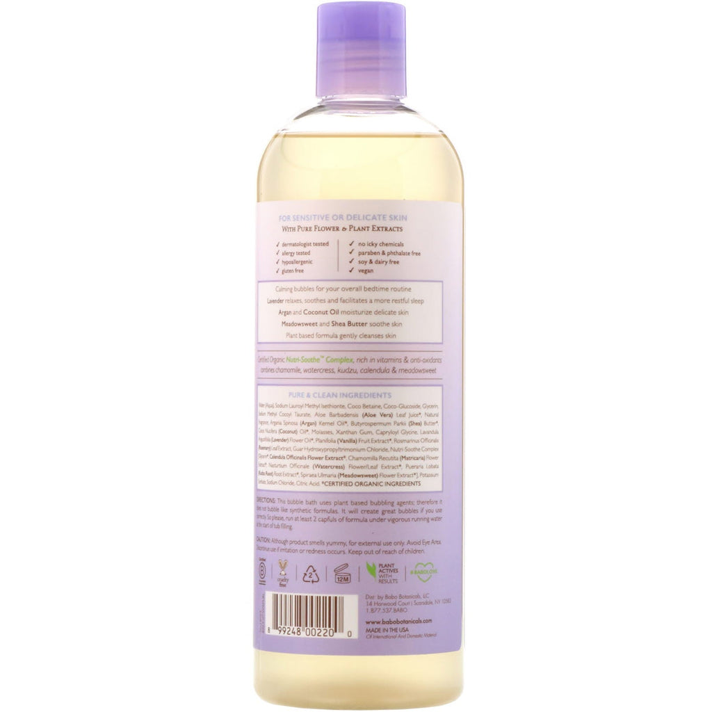 Babo Botanicals, Calming Shampoo, Bubble Bath &amp; Wash, Lavendel &amp; Meadowsweet, 15 fl oz (450 ml)
