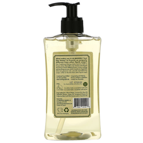 A La Maison de Provence, flydende hånd- og kropssæbe, Yuzu Lime, 16,9 fl oz (500 ml)