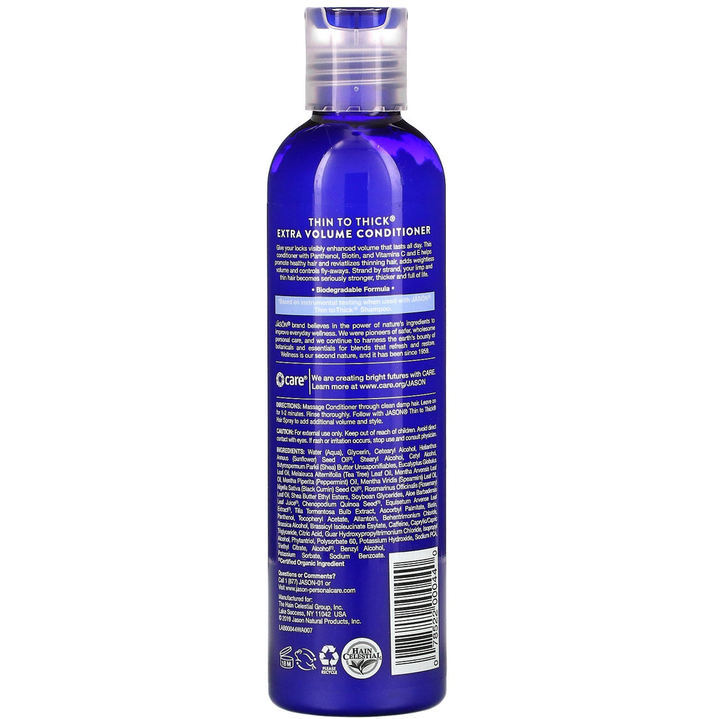 Jason Natural, tynd til tyk, ekstra volumen balsam, 8 oz (227 g)