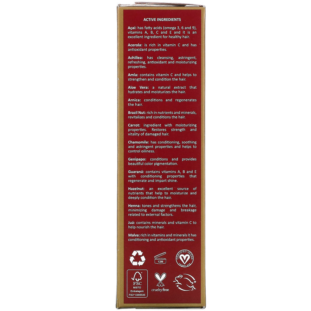 Surya Brasil, Hennacreme, hårfarvning og plejebehandling, Bourgogne, 2,37 fl oz (70 ml)