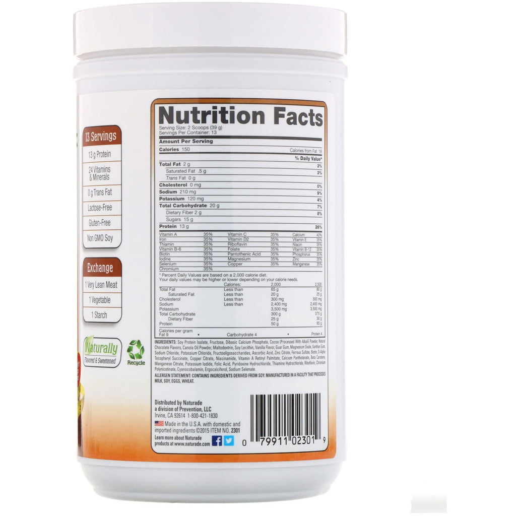 Naturade, Total Soy, Meal Replacement, Bavarian Chocolate, 17.88 oz (507 g)
