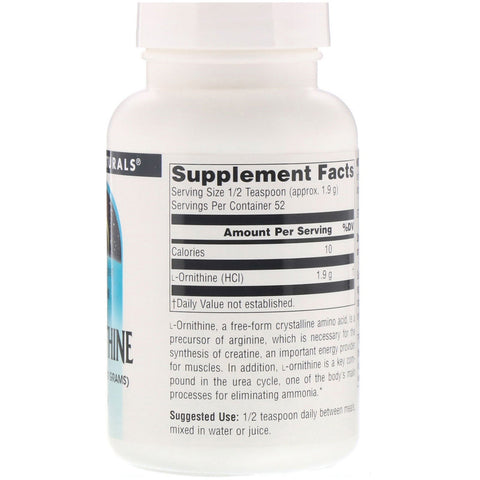 Source Naturals, L-ornitina en polvo, 3,53 oz (100 g)