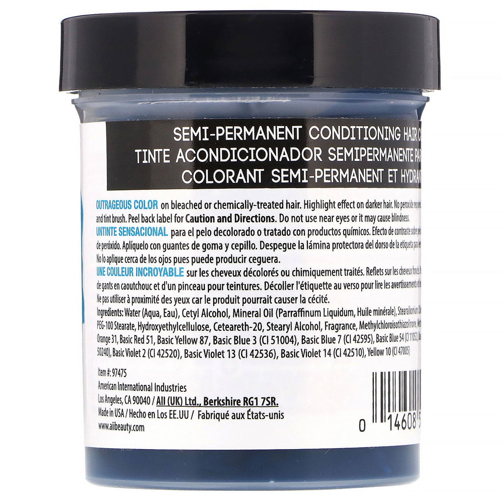 Punky farve, semi-permanent konditionerende hårfarve, turkis, 3,5 fl oz (100 ml)