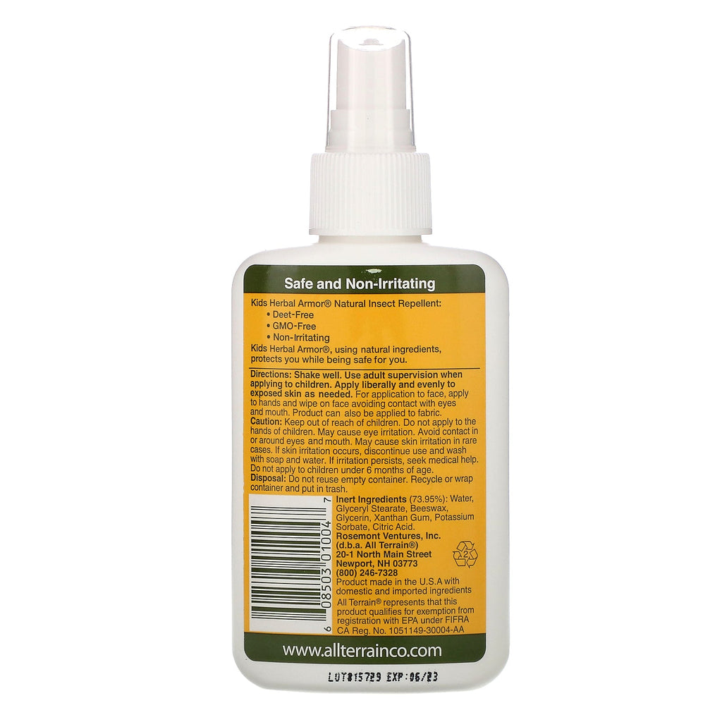 All Terrain, Kids Herbal Armor, Natural Insect Repellent, 4 fl oz (120 ml)