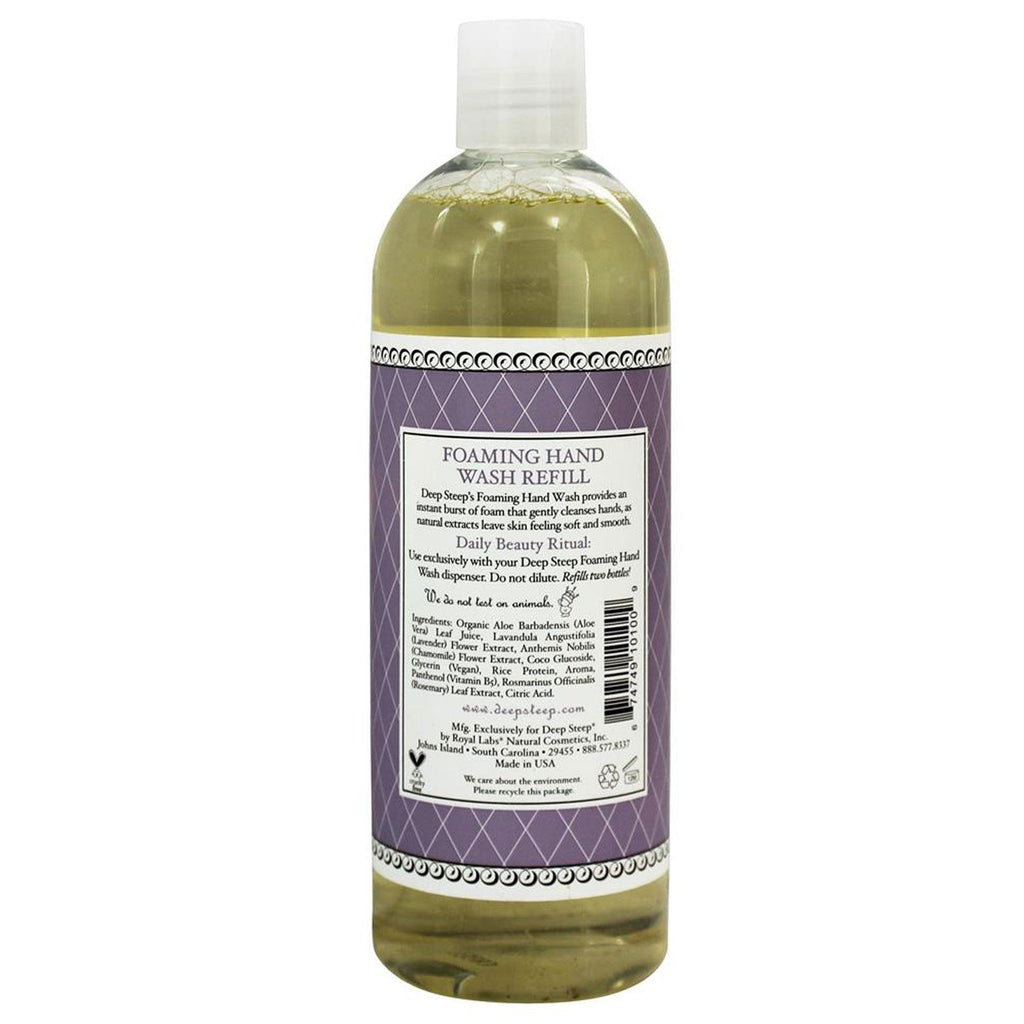 Dyb stejl, skummende håndvask, refill, lavendel - kamille, 16 fl oz (474 ​​ml)