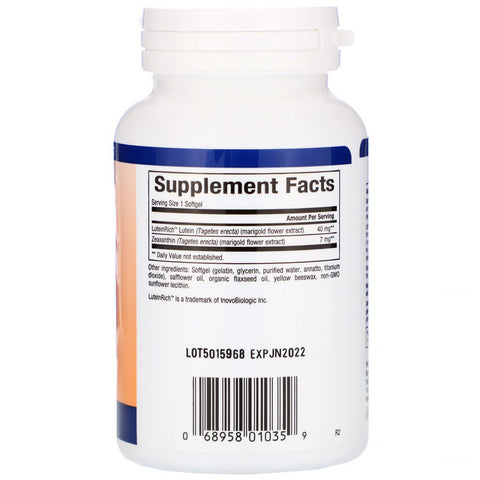 Natural Factors, Lutein, 40 mg, 60 Softgels