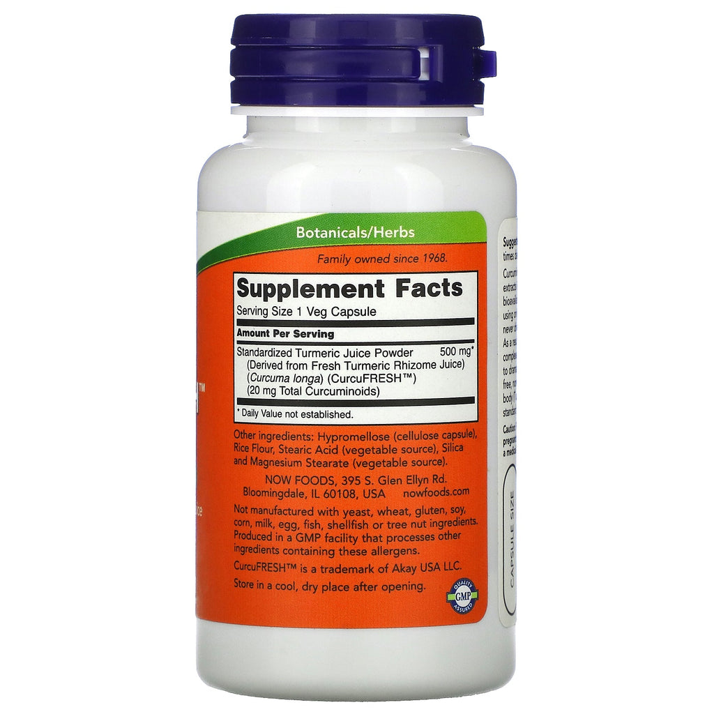Now Foods, CurcuFresh Curcumin, 60 Veg Capsules