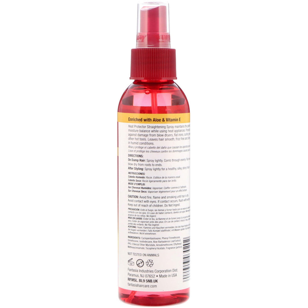 Fantasia, IC, hårpudser, Heat Protector Straightening Spray, 6 fl oz (178 ml)