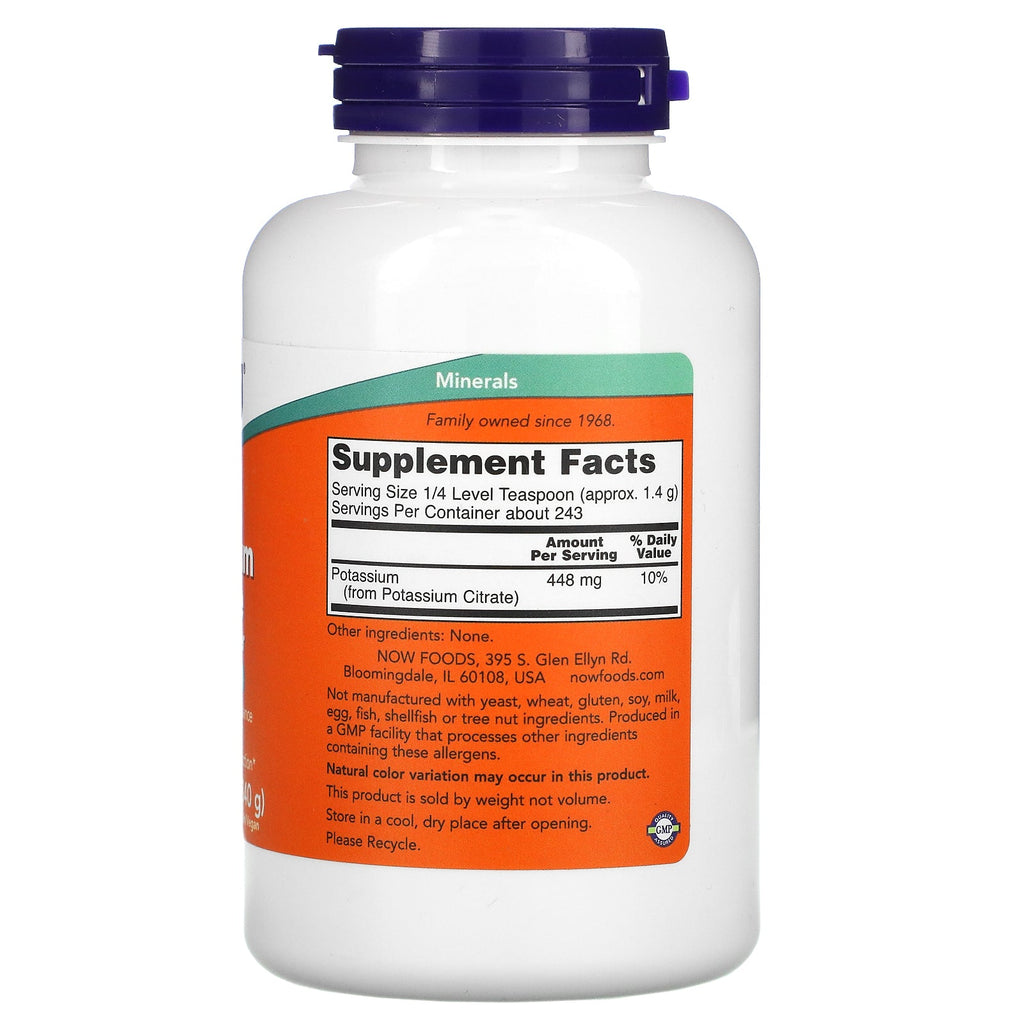 Now Foods, Potassium Citrate Pure Powder, 12 oz (340 g)