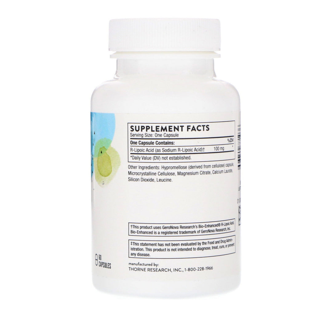 Thorne Research, R-liponsyre, 60 kapsler