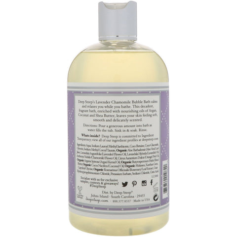 Deep Steep, Bubble Bath, Lavender - Chamomile, 17 fl oz (503 ml)