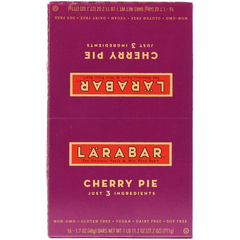 Larabar, The Original Fruit & Nut Food Bar, Cherry Pie, 16 Bars, 1.7 oz (48 g) Each