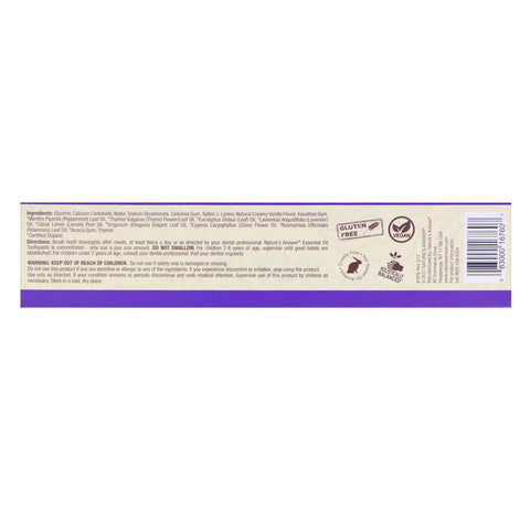 Nature's Answer, Essential Oil Toothpaste, Vanilla Mint, 8 oz