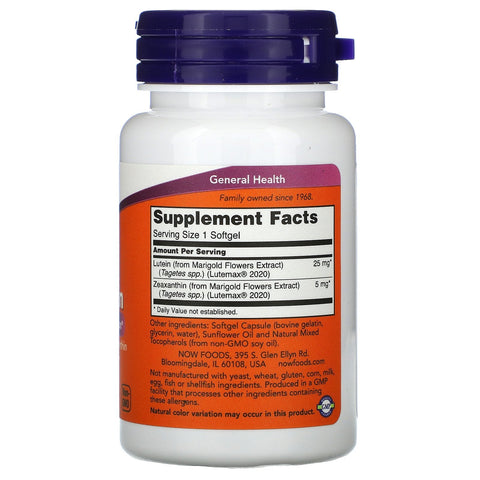 Now Foods, Lutein & Zeaxanthin, 60 Softgels