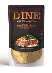 DINE in with Atkins and Potts DINE Brandy & Three Peppercorn Finishing Sauce 350g
