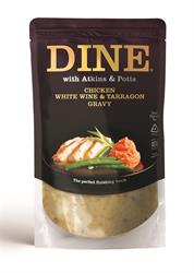 DINE in with Atkins and Potts DINE Chicken Gravy with White Wine & Tarragon 350g