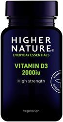 Higher Nature High Strength Vitamin D3 60 Vegetarian Capsules