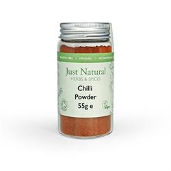 Just Natural Herbs Organic Chilli Powder (Glass Jar) 55g