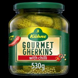 Kuhne Kuhne Gourmet Gherkins With Chilli 530g