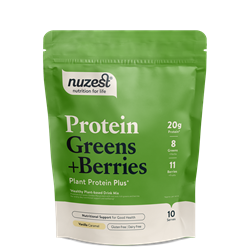 Nuzest Protein Plus Greens + Berries Vanilla Caramel 300g