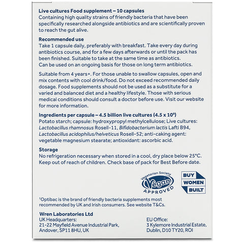 Optibac Probiotics For Those on Antibiotics 10 capsule