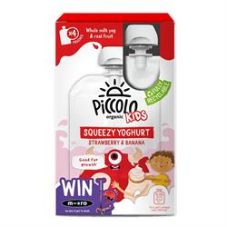 Piccolo FREE Piccolo Organic Kids Strawberry Squeezy Yoghurt 4x100g
