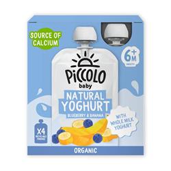 Piccolo FREE Piccolo Organic Blueberry & Banana Yoghurt Multipack 4x100g