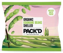 Pack'd Organic Shelled Edamame (Soya) Beans (100%) 450g