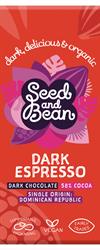 Seed & Bean Organic Fine Dark Chocolate Espresso Bar 75g