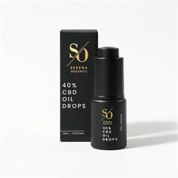 Serena Organics 40% CBD Oil Drops with MCT carrier oil. 1000mg in 10ml.