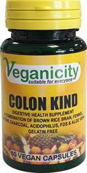 Veganicity Colon Kind 60 Vcaps for regularity digestion and reducing wind.