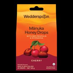 Wedderspoon Wedderspoon Manuka Honey Drops Cherry