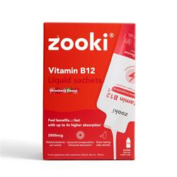 Zooki Liposomal Vitamin B12 2500mcg Strawberry 14 Sachets Box